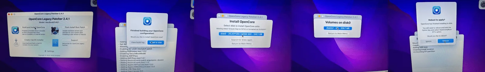 安装OpenCore到硬盘